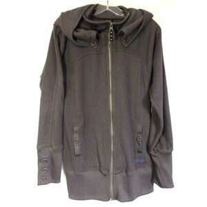 Burton Gray Dryride Hooded Full Zip Long Sleeve Jacket Size XL EUC